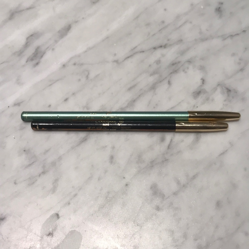 EUC Lancôme eyeliner pencils green & grey